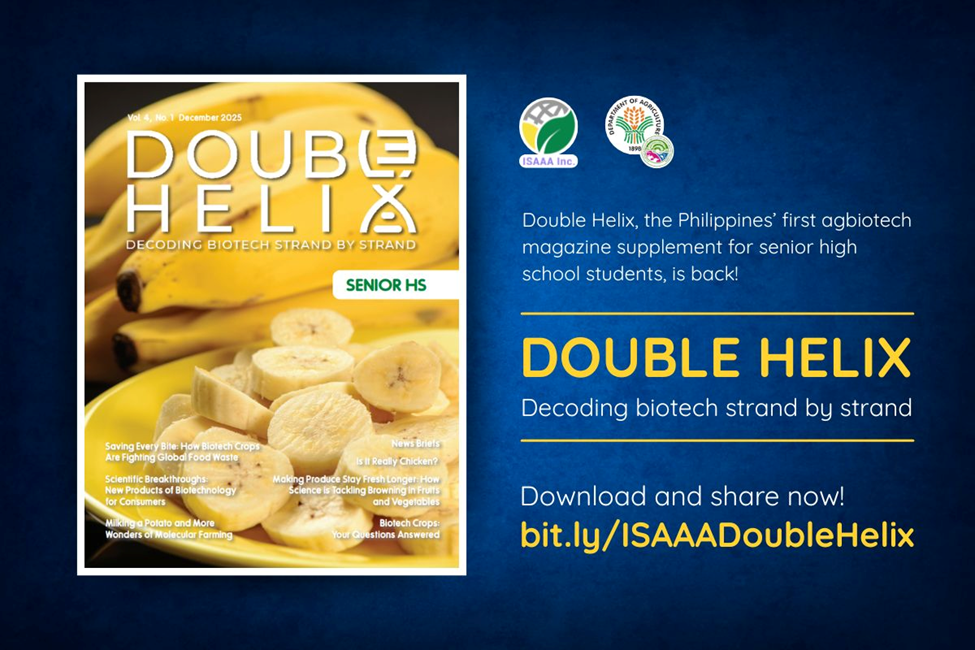 ISAAA Inc. and DA Biotech Program Release Fifth Issue of Double Helix Magazine