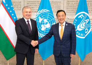 Bilateral meeting with the President of the Republic of Uzbekistan, H.E. Shavkat Mirziyoyev