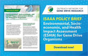 Policy Brief Presents Environmental, Socio-economic, and Health Impact Assessment for Gene Drive Organisms