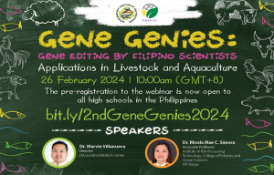 Gene Genies: Gene Editing by Filipino Scientists (Applications in Livestock and Aquaculture)