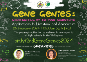Gene Genies: Gene Editing by Filipino Scientists (Applications in Livestock and Aquaculture)