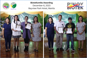 ISAAA Inc. Awards Winners of BioteKomiks Contest