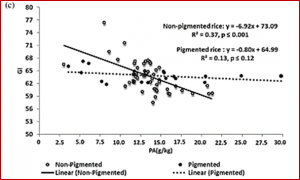 Phytic acid content may affect starch digestibility and glycemic index value of rice (Oryza sativa L.)